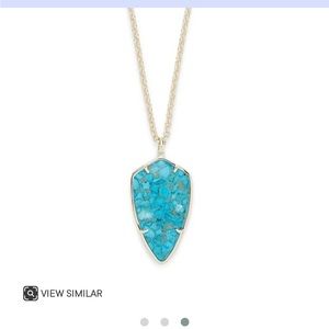 Ava Rose Camden Turquoise Pendant w 30 inch Gold Chain